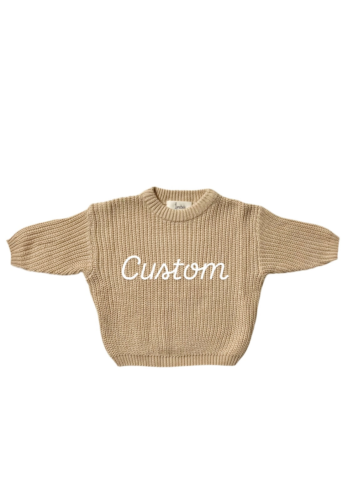 Sugar Cookie Personalized Oversized Knit Sweater