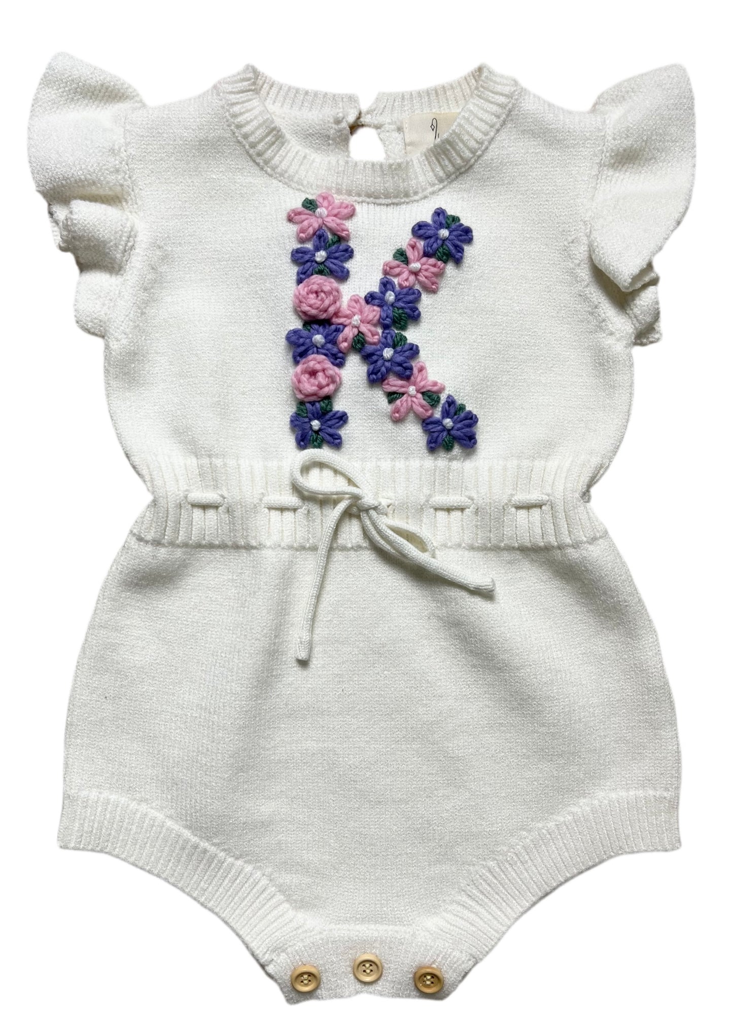 Personalized Hand Embroidered Romper