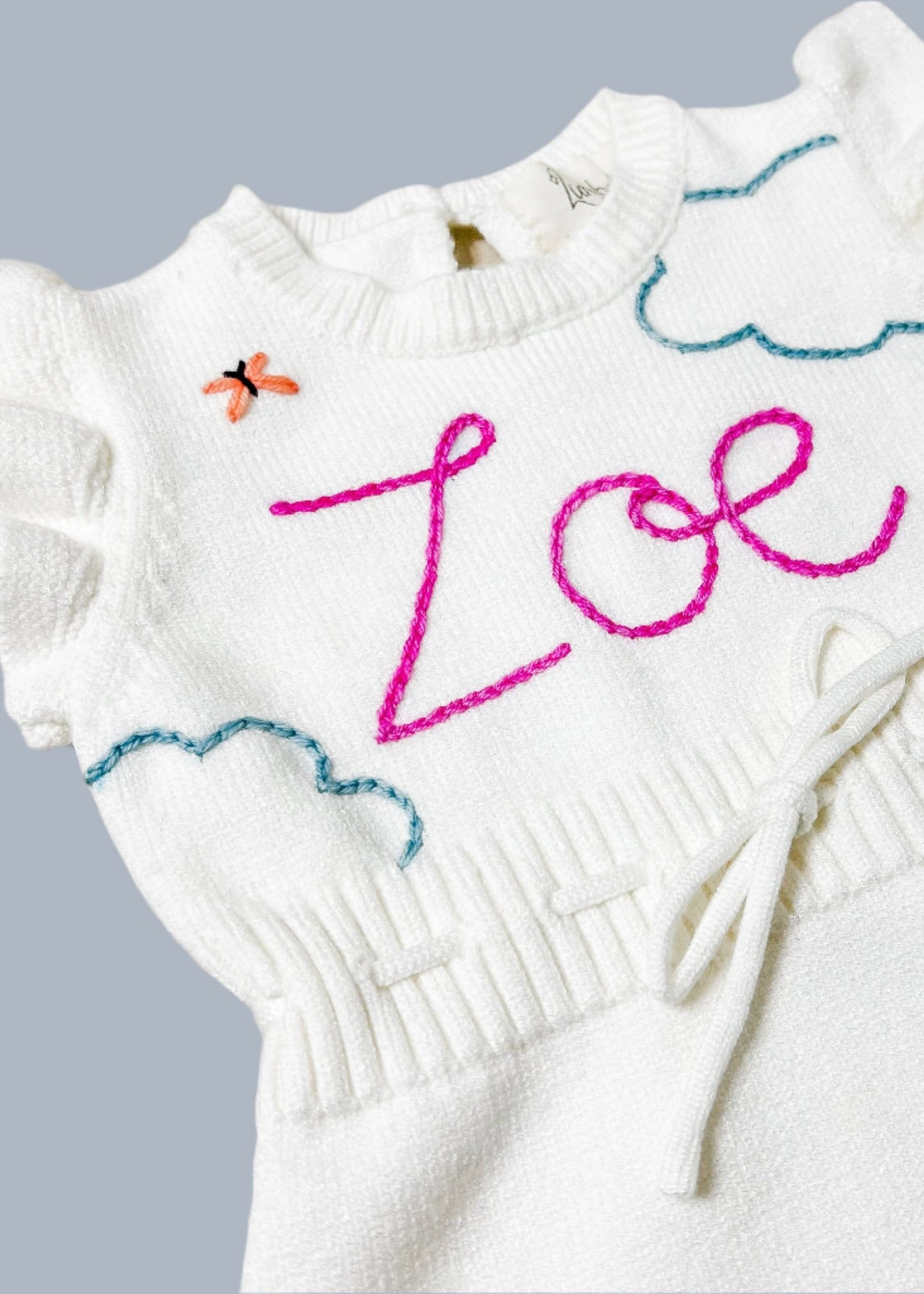 Personalized Hand Embroidered Romper