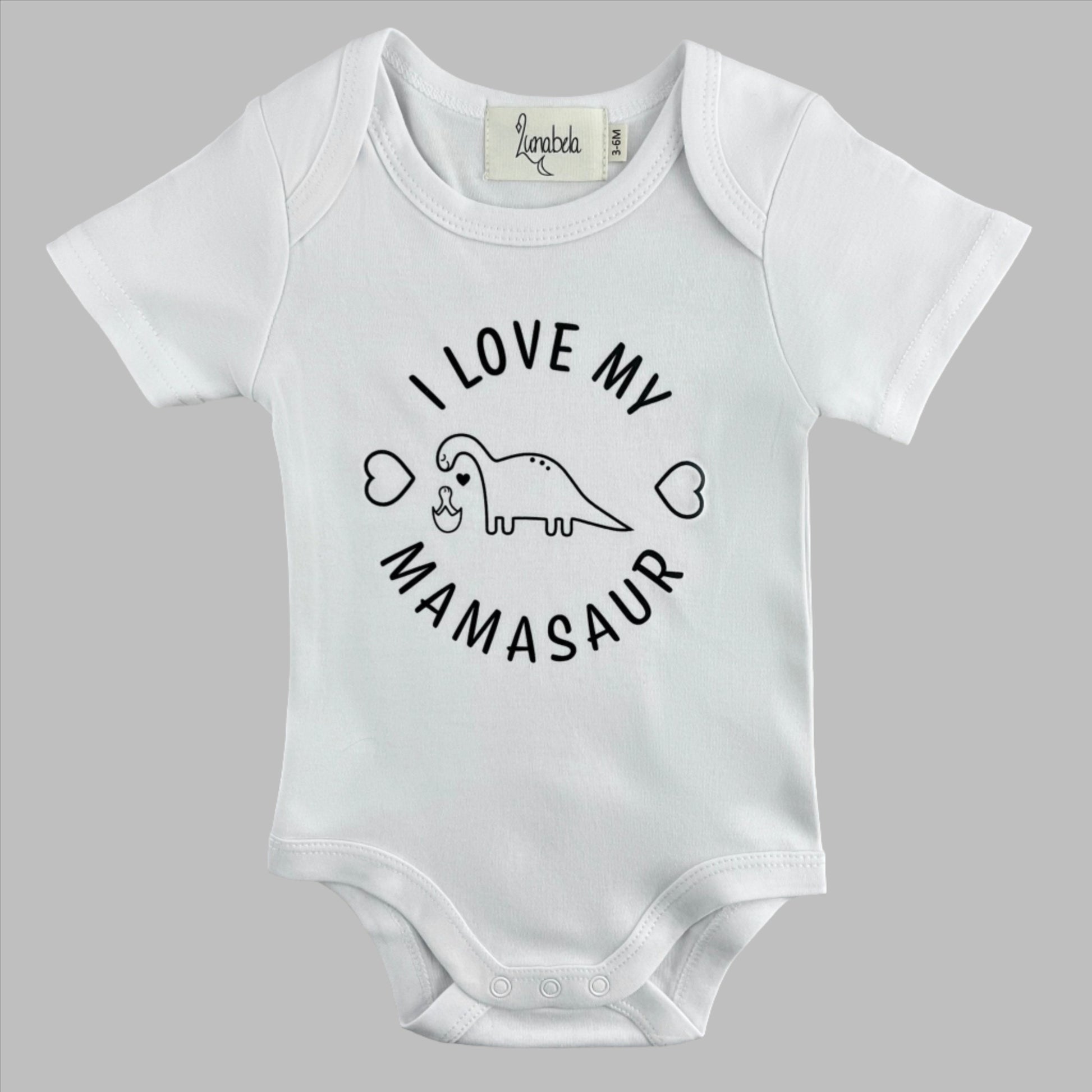 I ♥ My Mamasaur Bodysuit - Lunabela