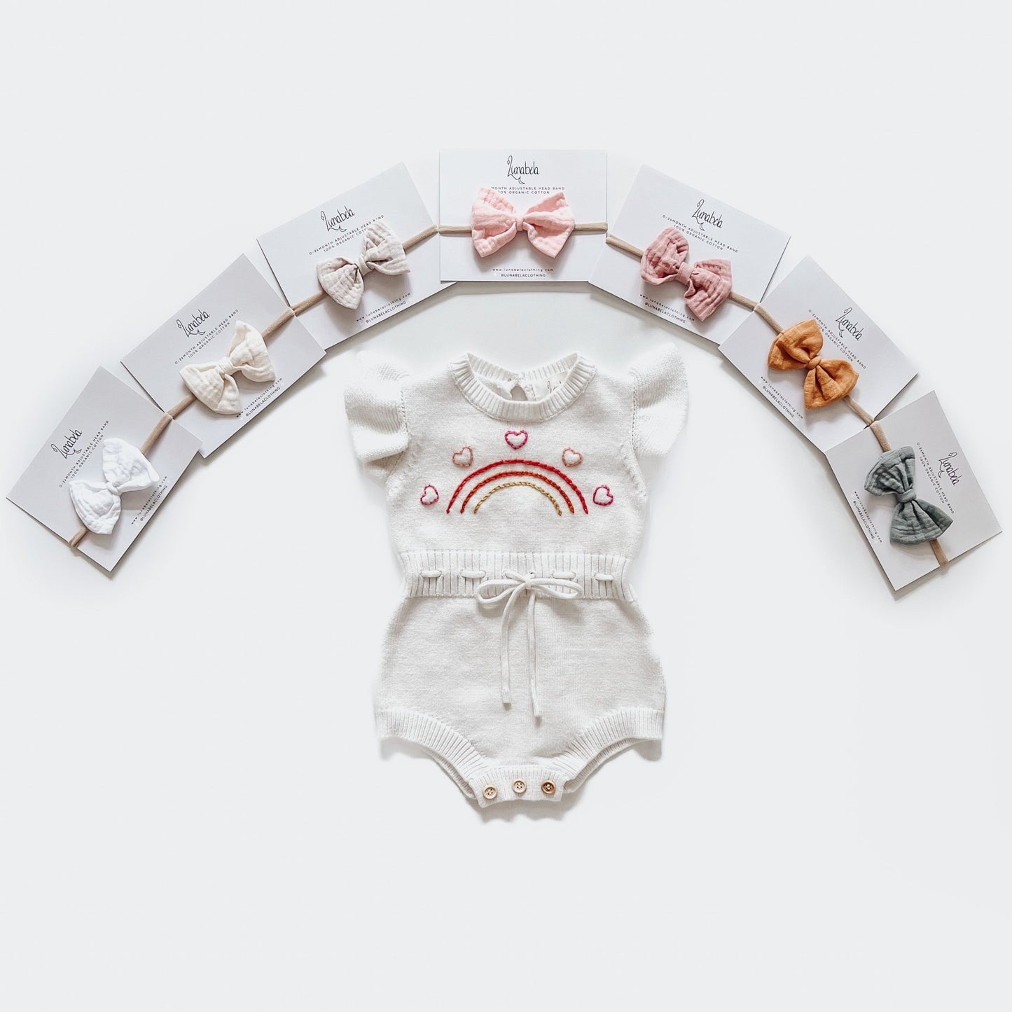 Organic Muslin Bow Headband - Lunabela