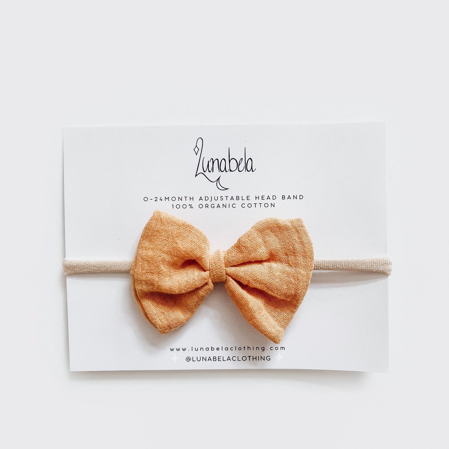 Organic Muslin Bow Headband - Lunabela